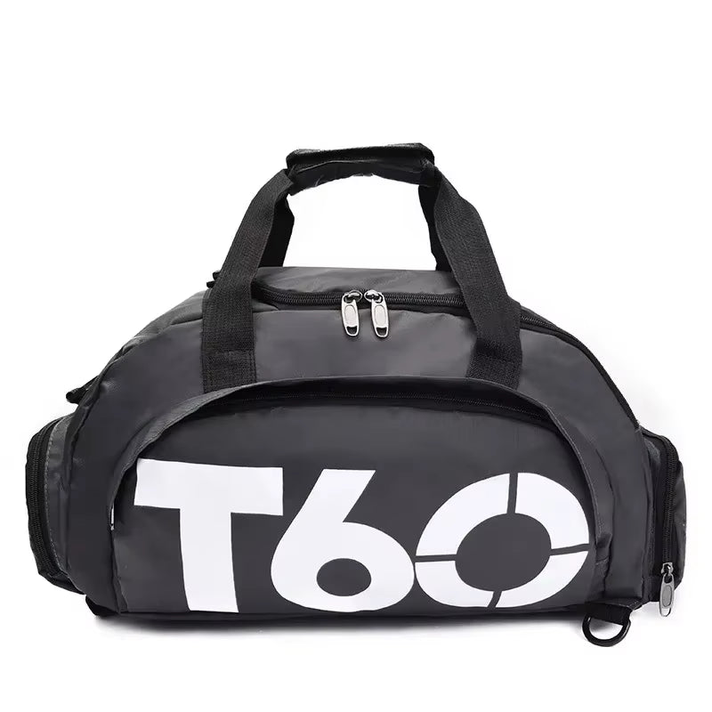 T60 Waterproof Gym Sports Bag for Men and Women - Molle Fitness Training Backpack and Multifunctional Travel Luggage Shoulder Handbag