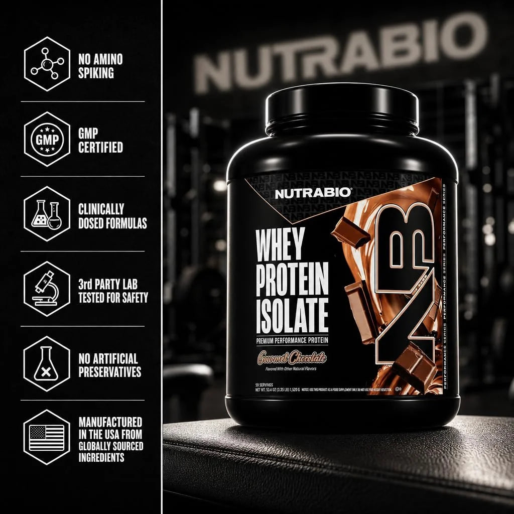 Whey Protein Powder Isolate Supplement – 25G of Protein per Scoop with Complete Amino Acid Profile - Soy and Gluten Free Protein Powder - 50 Servings