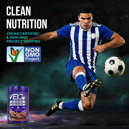 Protein Made Simple Plant-Based Chocolate Protein Powder with 15G Protein – Stevia-Free, Clean Nutrition – 9.6 Oz (10 Servings)