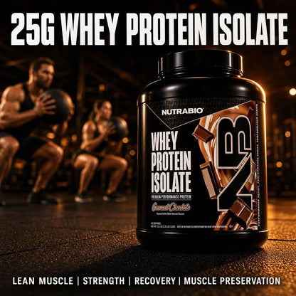 Whey Protein Powder Isolate Supplement – 25G of Protein per Scoop with Complete Amino Acid Profile - Soy and Gluten Free Protein Powder - 50 Servings