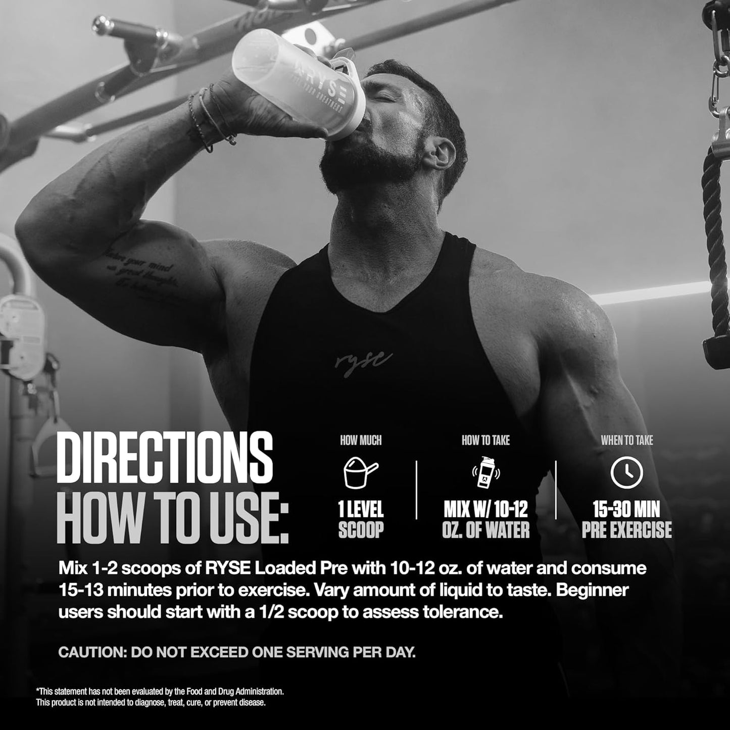 RYSE Loaded Pre Workout Powder - Sour Punch Watermelon - Daily Pre-Workout for Men & Women with 300Mg Caffeine, Beta Alanine, and Citrulline for Pump, Focus, and Energy - 30 Servings