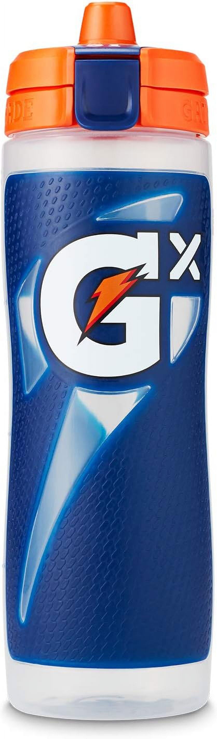 GX Refillable Water Bottle, Non-Slip Design, 30 Fl Oz, Blue