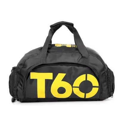 T60 Waterproof Gym Sports Bag for Men and Women - Molle Fitness Training Backpack and Multifunctional Travel Luggage Shoulder Handbag