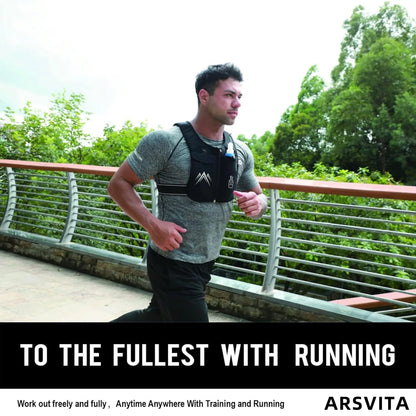 Reflective Running Vest with 500 ml Hydration Bottle - Adjustable Lightweight Chest Pack with Phone Holder | Breathable Running Gear for Men & Women