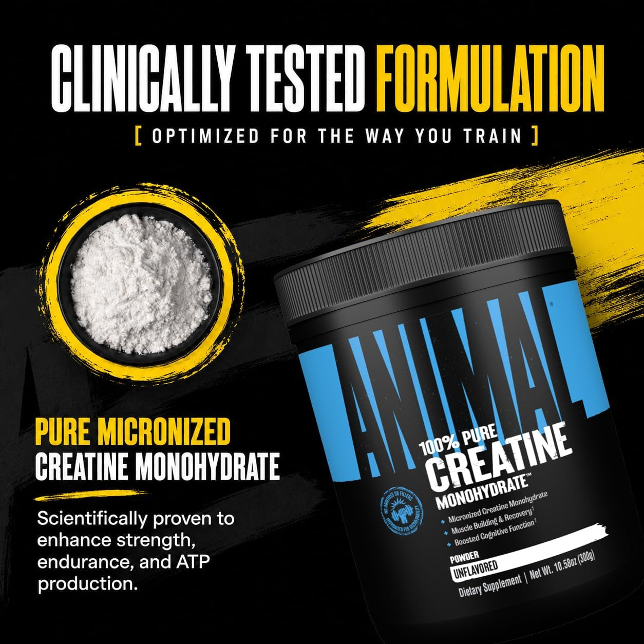 Creatine Monohydrate Powder - Micronized Creatine for Women and Men, Supports Muscle Growth, Strength, Endurance, Recovery and ATP Production, Gym & Workout Supplements - Unflavored, 500G