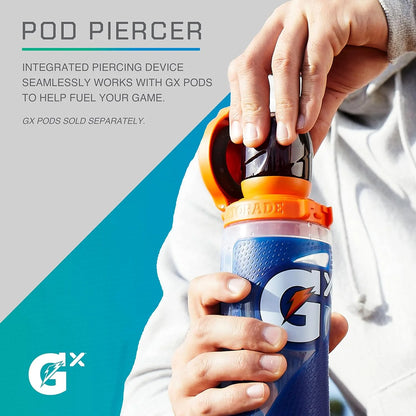 GX Refillable Water Bottle, Non-Slip Design, 30 Fl Oz, Blue